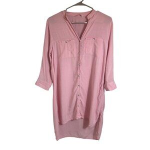 Button down shirt dress Pink Size Medium